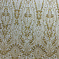 Modern Luxury Beaded Fabric Embroidered on a Mesh Lace 54” Wide| New Creations Fabric & Foam Inc. - New Creations Fabric & Foam Inc