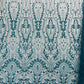 Modern Luxury Beaded Fabric Embroidered on a Mesh Lace 54” Wide| New Creations Fabric & Foam Inc. - New Creations Fabric & Foam Inc