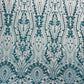 Modern Luxury Beaded Fabric Embroidered on a Mesh Lace 54” Wide| New Creations Fabric & Foam Inc. - New Creations Fabric & Foam Inc