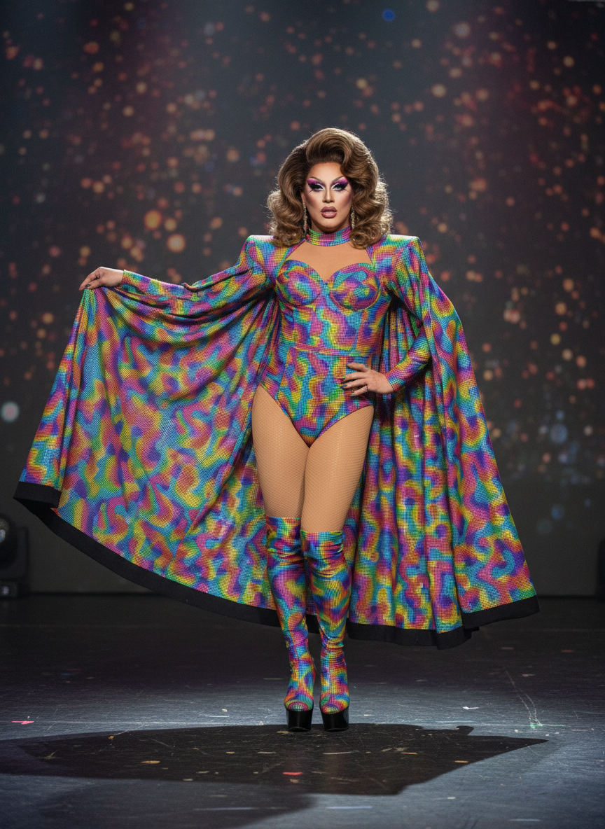 Multi Color Fabric with Retro Sequin Design, 4-Way Stretch Lurex for Costume Sewing - New Creations Fabric & Foam Inc