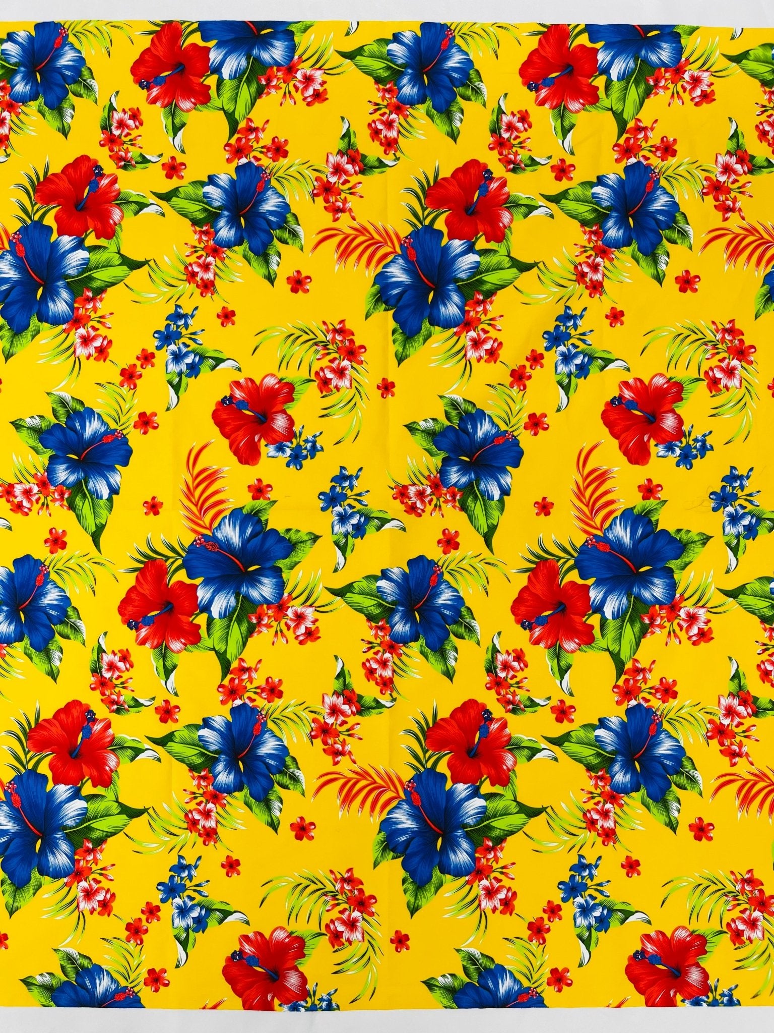 Multi Color Hawaiian Hibiscus Floral Fabric| New Creations Fabric & Foam Inc. - New Creations Fabric & Foam Inc