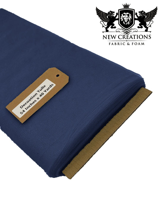 Navy Blue Tutu Fabric Bolt Bridal Party Wedding Decoration, Wholesale Tulle, Party, Tulle Net. - New Creations Fabric & Foam Inc