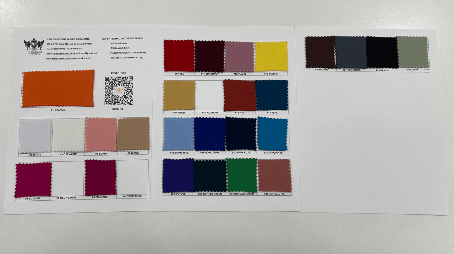 Neoprene Scuba (3mm) 58" Wide| New Creations Fabric & Foam Inc. - New Creations Fabric & Foam Inc