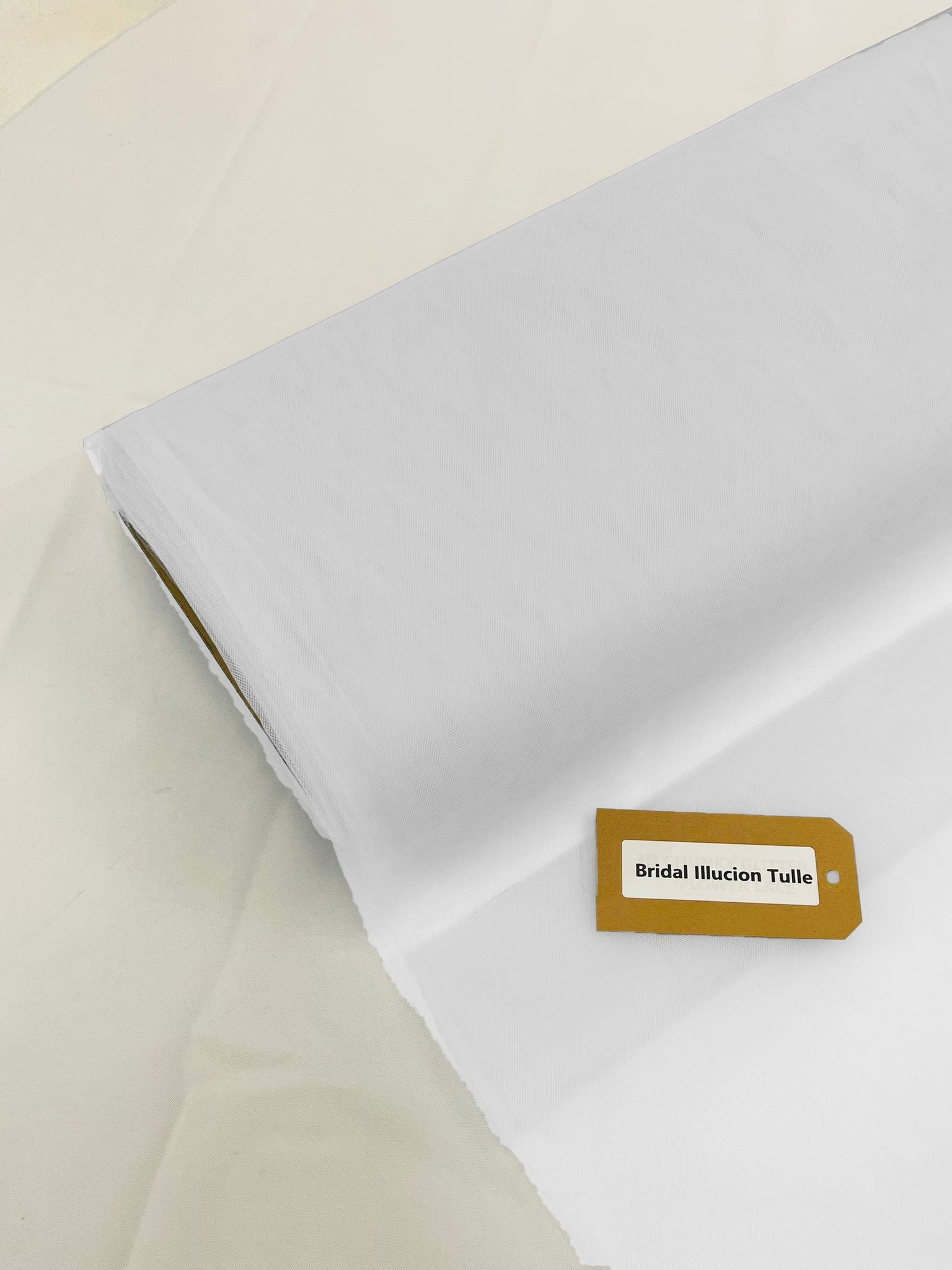 Off White - Bridal Illusion Tulle 108"Wide Polyester Premium Tulle Fabric Bolt, By The Roll. - New Creations Fabric & Foam Inc