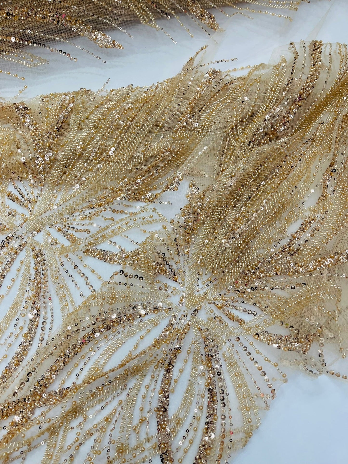 Palm Beaded Damask Design Fabric| New Creations Fabric & Foam Inc. - New Creations Fabric & Foam Inc