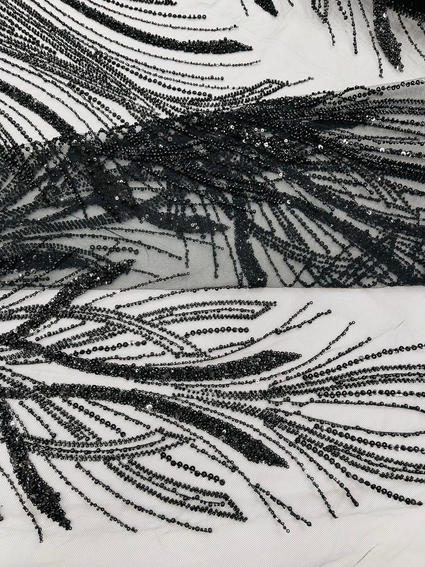 Palm Beaded Damask Design Fabric| New Creations Fabric & Foam Inc. - New Creations Fabric & Foam Inc