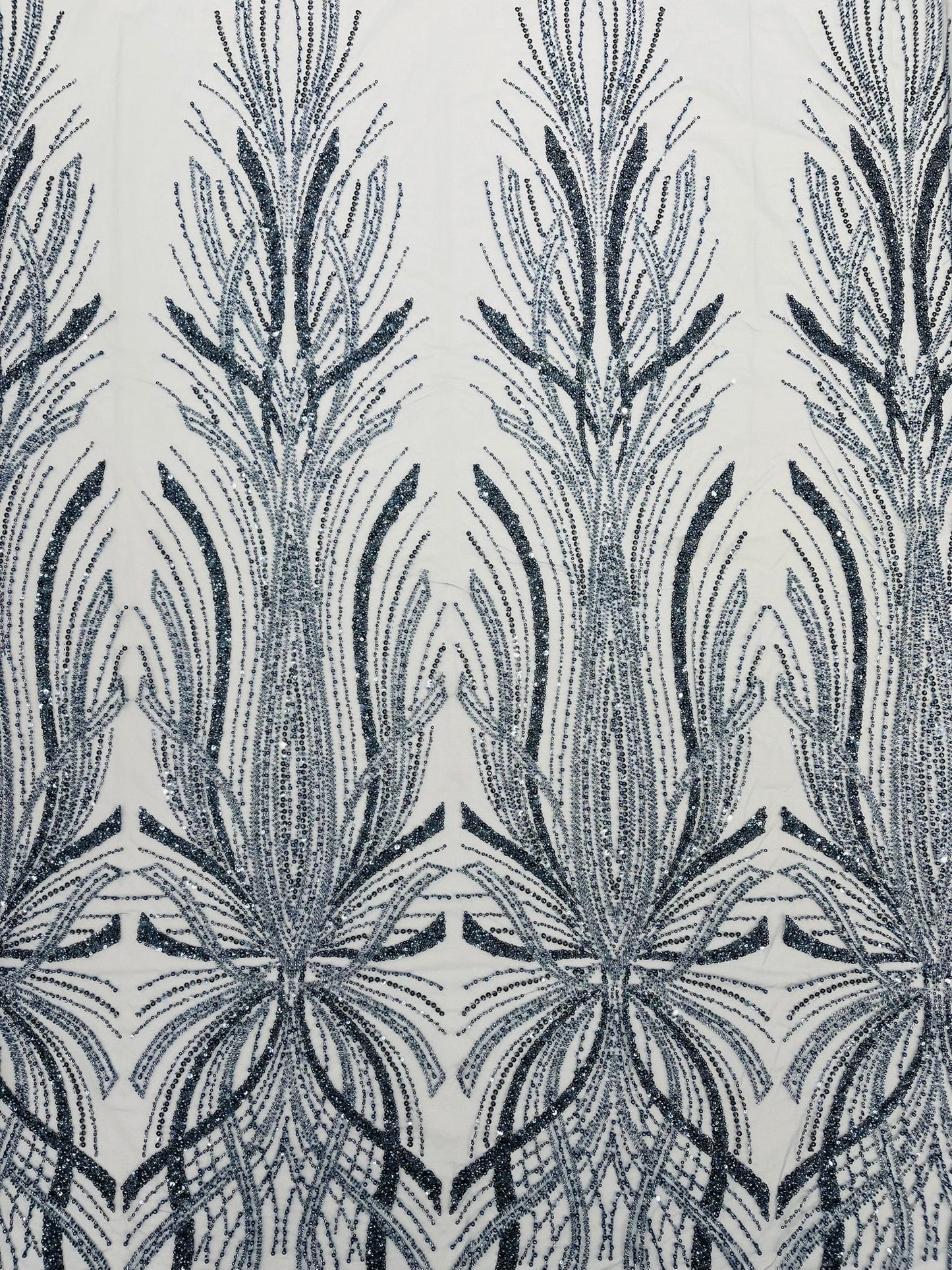 Palm Beaded Damask Design Fabric| New Creations Fabric & Foam Inc. - New Creations Fabric & Foam Inc