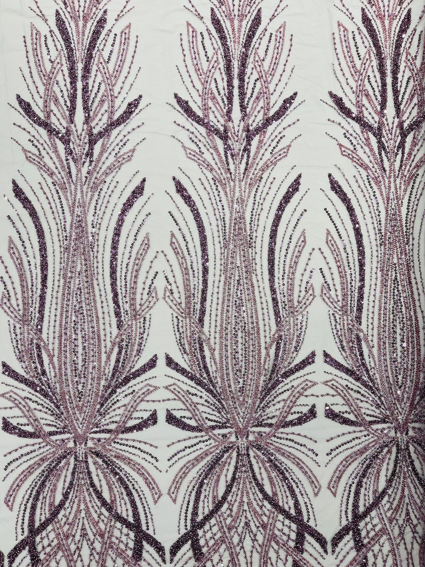 Palm Beaded Damask Design Fabric| New Creations Fabric & Foam Inc. - New Creations Fabric & Foam Inc