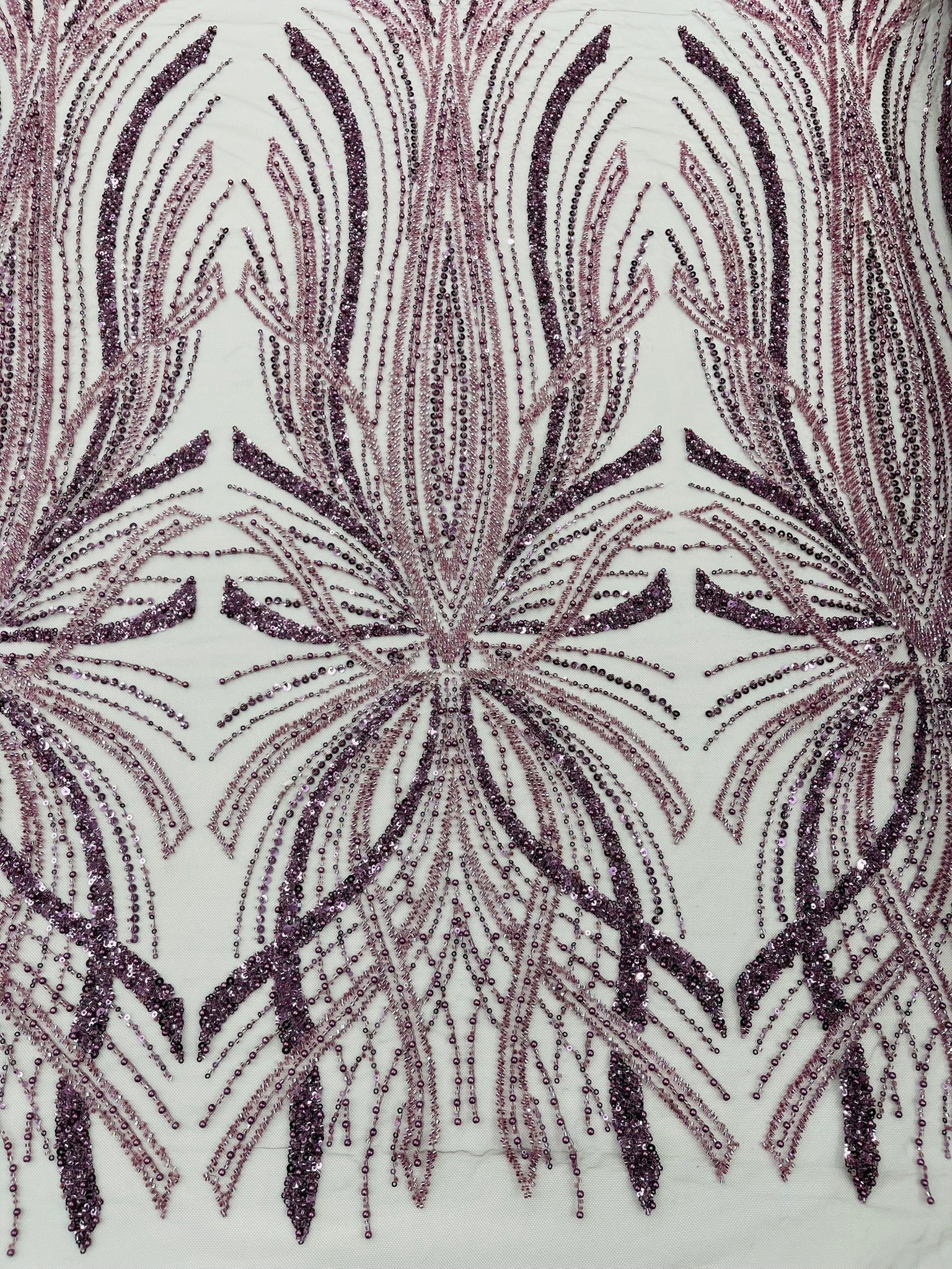 Palm Beaded Damask Design Fabric| New Creations Fabric & Foam Inc. - New Creations Fabric & Foam Inc