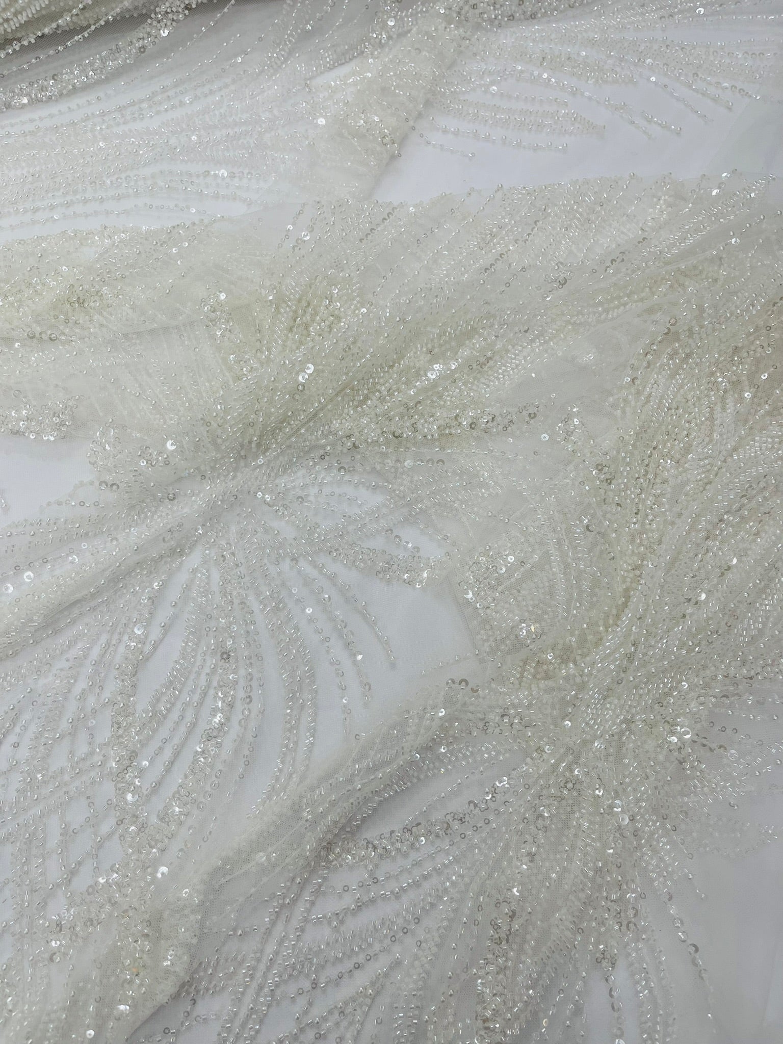 Palm Beaded Damask Design Fabric| New Creations Fabric & Foam Inc. - New Creations Fabric & Foam Inc