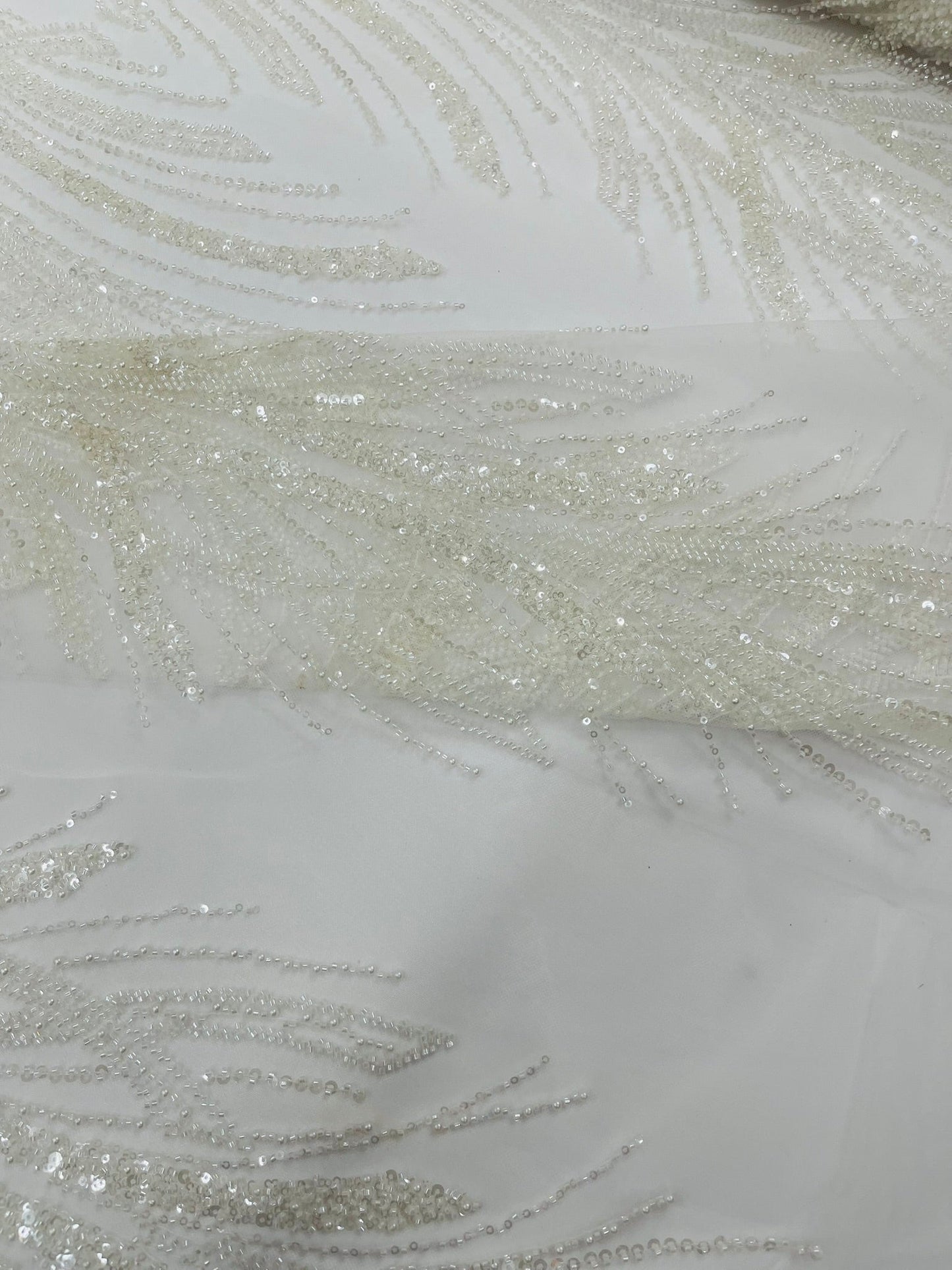 Palm Beaded Damask Design Fabric| New Creations Fabric & Foam Inc. - New Creations Fabric & Foam Inc