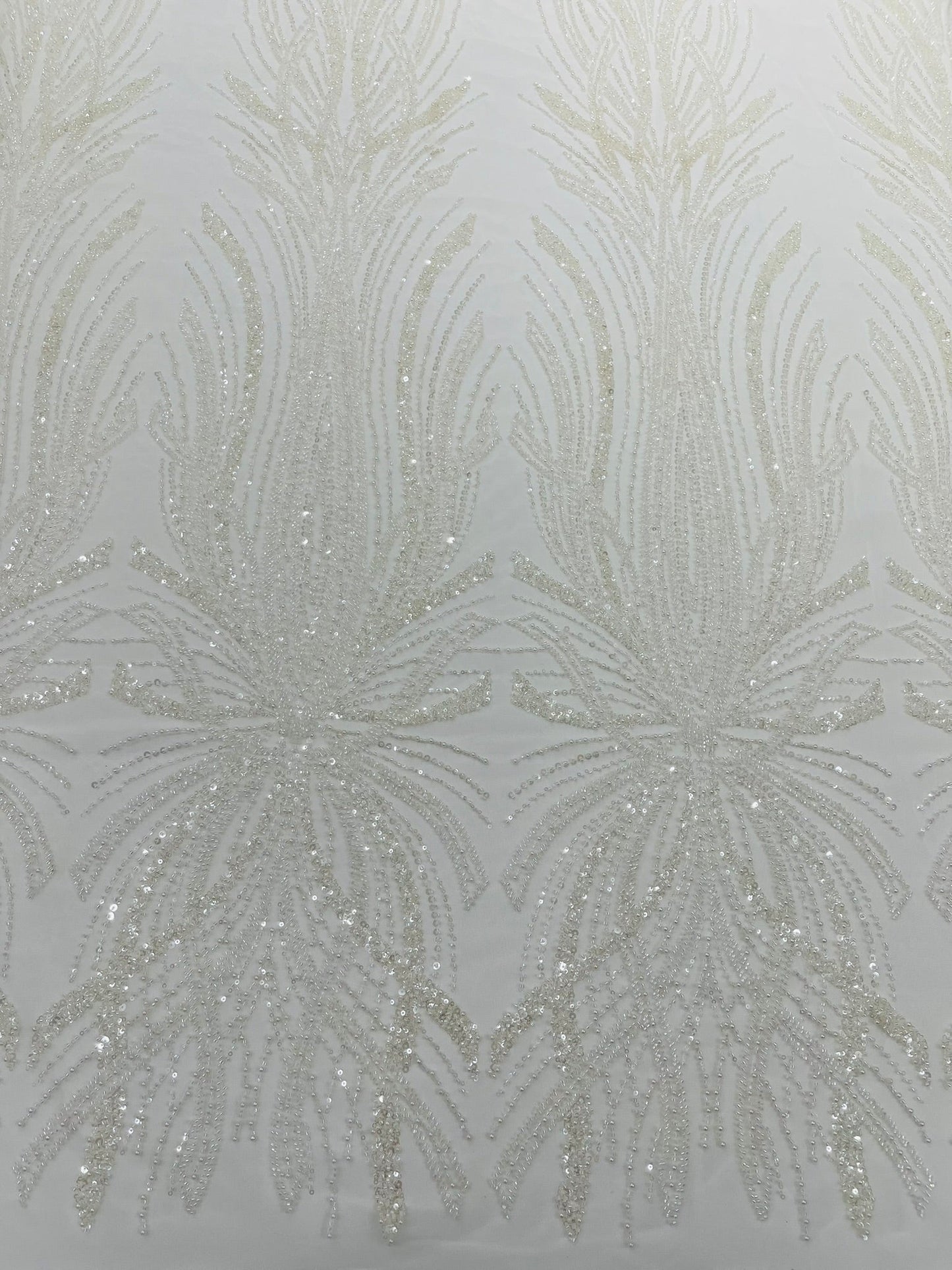 Palm Beaded Damask Design Fabric| New Creations Fabric & Foam Inc. - New Creations Fabric & Foam Inc