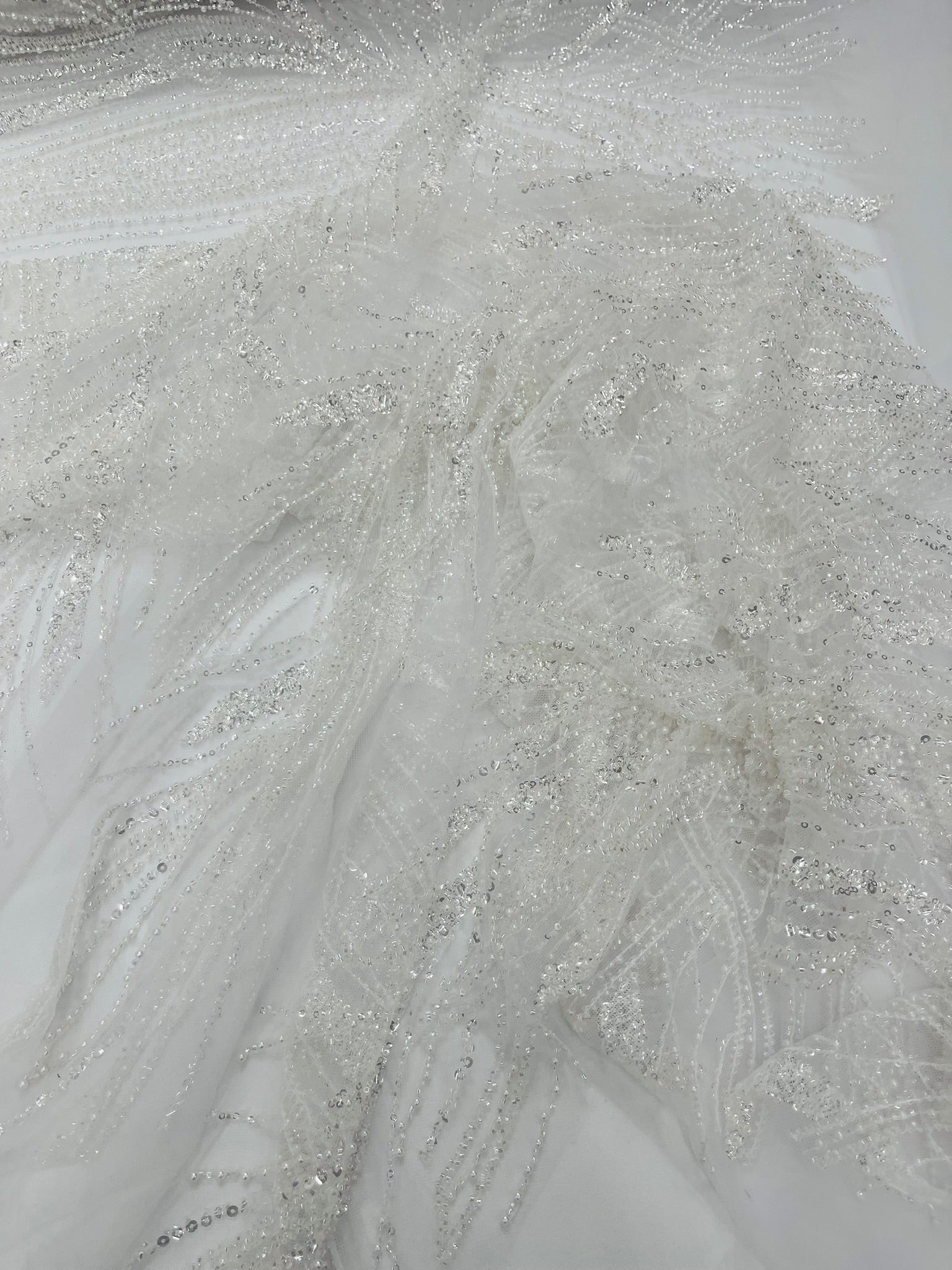 Palm Beaded Damask Design Fabric| New Creations Fabric & Foam Inc. - New Creations Fabric & Foam Inc