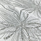 Palm Beaded Lace Fabric| Heavy Embroidered Design on 58" Mesh for Dresses - New Creations Fabric & Foam Inc