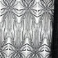 Palm Beaded Lace Fabric| Heavy Embroidered Design on 58" Mesh for Dresses - New Creations Fabric & Foam Inc