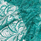 Palm Vine Glitter Design On A Mesh Lace 54" Wide| New Creations Fabric & Foam Inc. - New Creations Fabric & Foam Inc