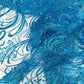 Palm Vine Glitter Design On A Mesh Lace 54" Wide| New Creations Fabric & Foam Inc. - New Creations Fabric & Foam Inc