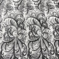 Palm Vine Glitter Design On A Mesh Lace 54" Wide| New Creations Fabric & Foam Inc. - New Creations Fabric & Foam Inc