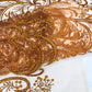 Palm Vine Glitter Design On A Mesh Lace 54" Wide| New Creations Fabric & Foam Inc. - New Creations Fabric & Foam Inc