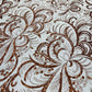 Palm Vine Glitter Design On A Mesh Lace 54" Wide| New Creations Fabric & Foam Inc. - New Creations Fabric & Foam Inc