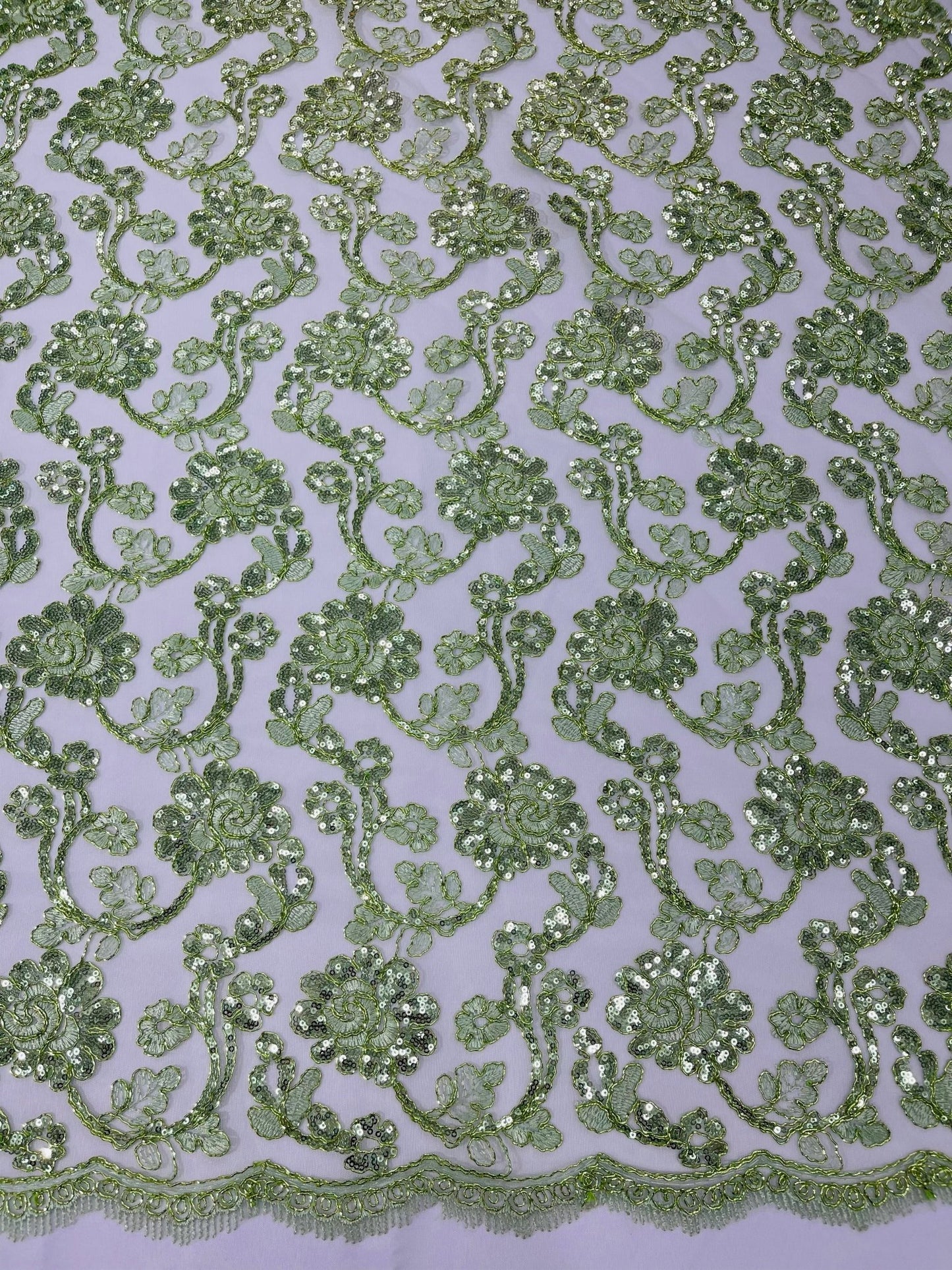 PAMELA FLORAL EMBRIDERY LACE (By The Yard) - New Creations Fabric & Foam Inc
