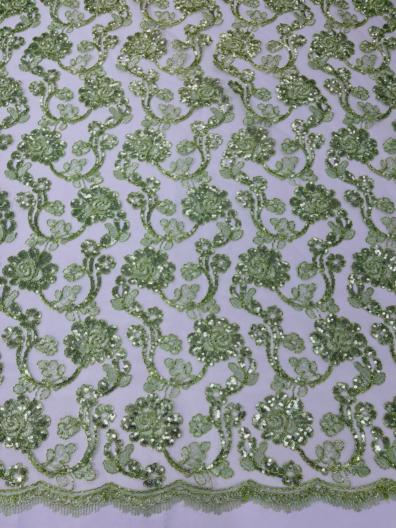 PAMELA FLORAL EMBRIDERY LACE (By The Yard) - New Creations Fabric & Foam Inc