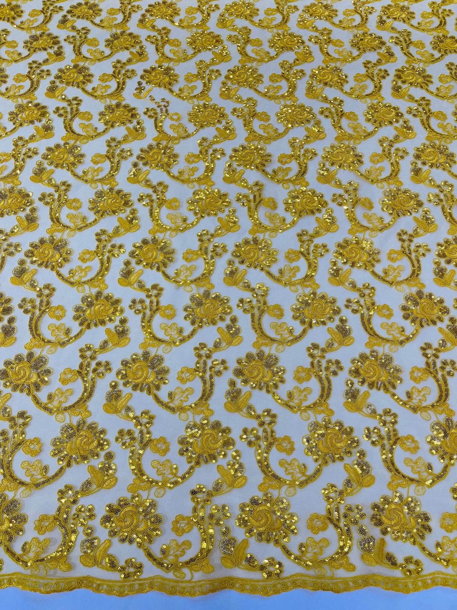 PAMELA FLORAL EMBRIDERY LACE (By The Yard) - New Creations Fabric & Foam Inc