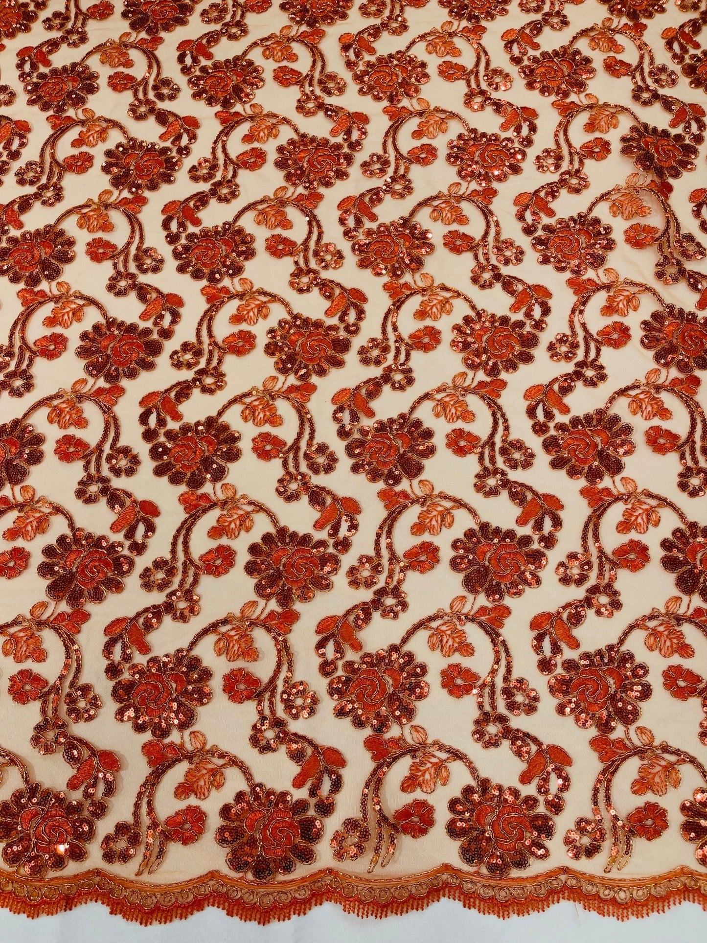 PAMELA FLORAL EMBRIDERY LACE (By The Yard) - New Creations Fabric & Foam Inc