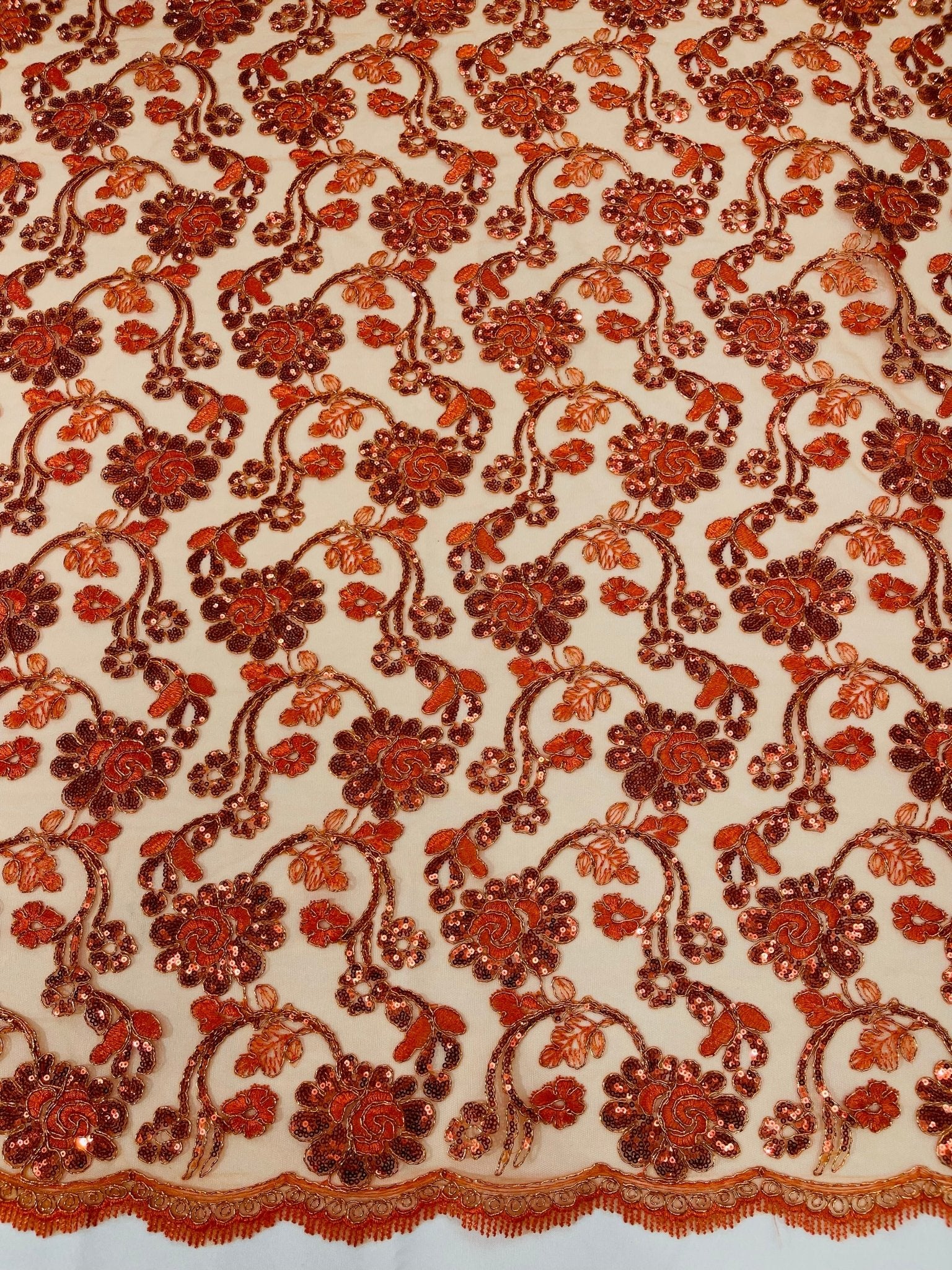 PAMELA FLORAL EMBRIDERY LACE (By The Yard) - New Creations Fabric & Foam Inc