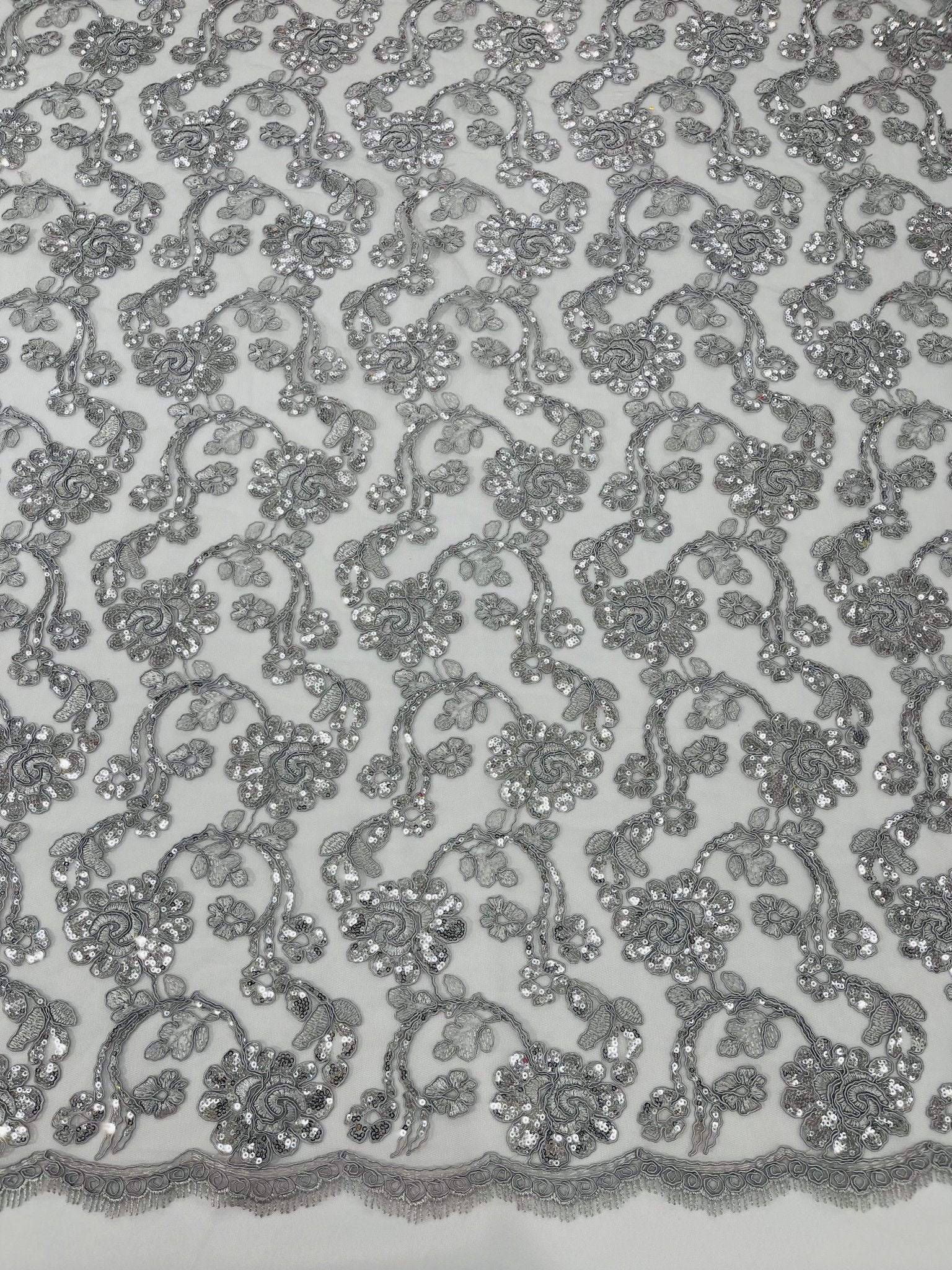 PAMELA FLORAL EMBRIDERY LACE (By The Yard) - New Creations Fabric & Foam Inc