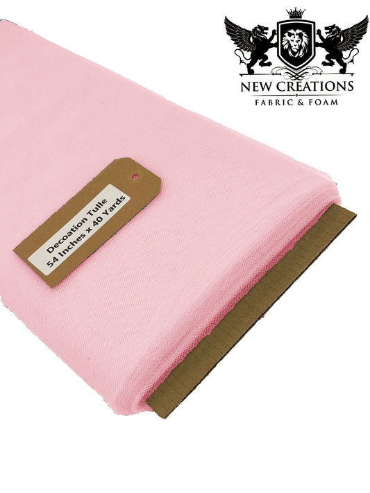 Pastel Pink Tutu Fabric Bolt Bridal Party Wedding Decoration, Wholesale Tulle, Party, Tulle Net. - New Creations Fabric & Foam Inc