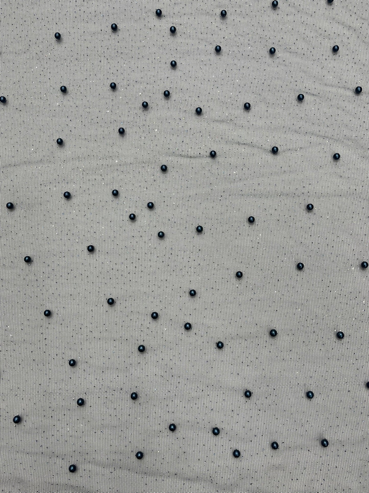 Pearl Glitter Studded Mesh Fabric| New Creations Fabric & Foam Inc. - New Creations Fabric & Foam Inc