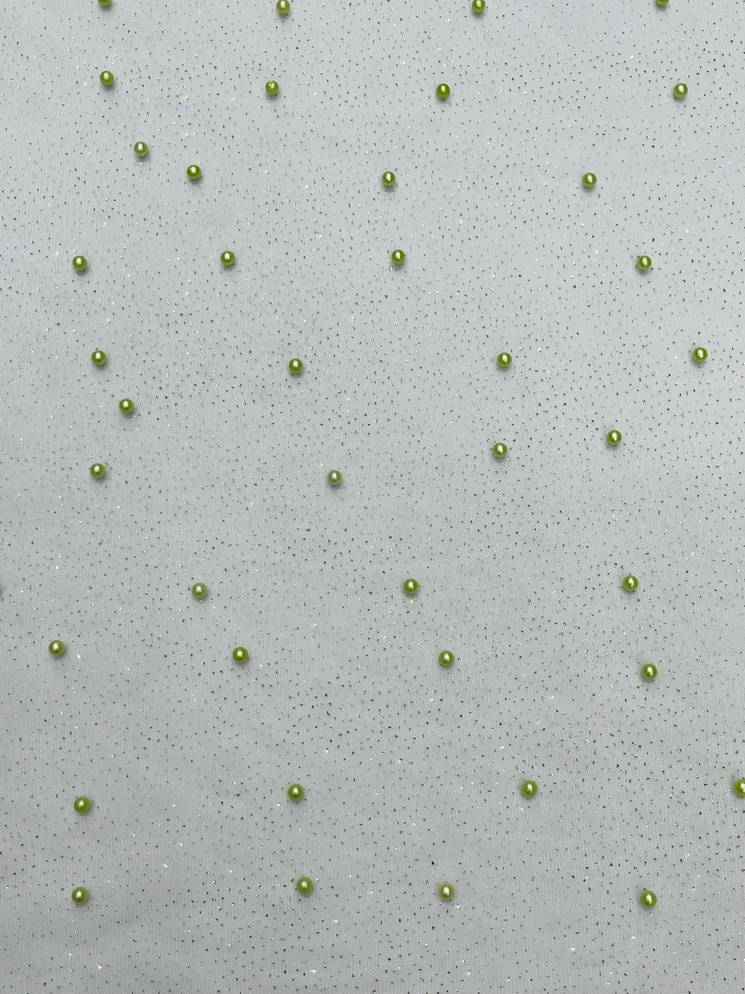 Pearl Glitter Studded Mesh Fabric| New Creations Fabric & Foam Inc. - New Creations Fabric & Foam Inc