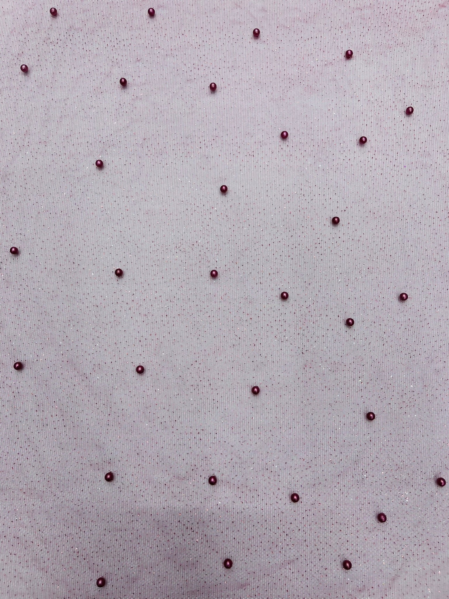 Pearl Glitter Studded Mesh Fabric| New Creations Fabric & Foam Inc. - New Creations Fabric & Foam Inc