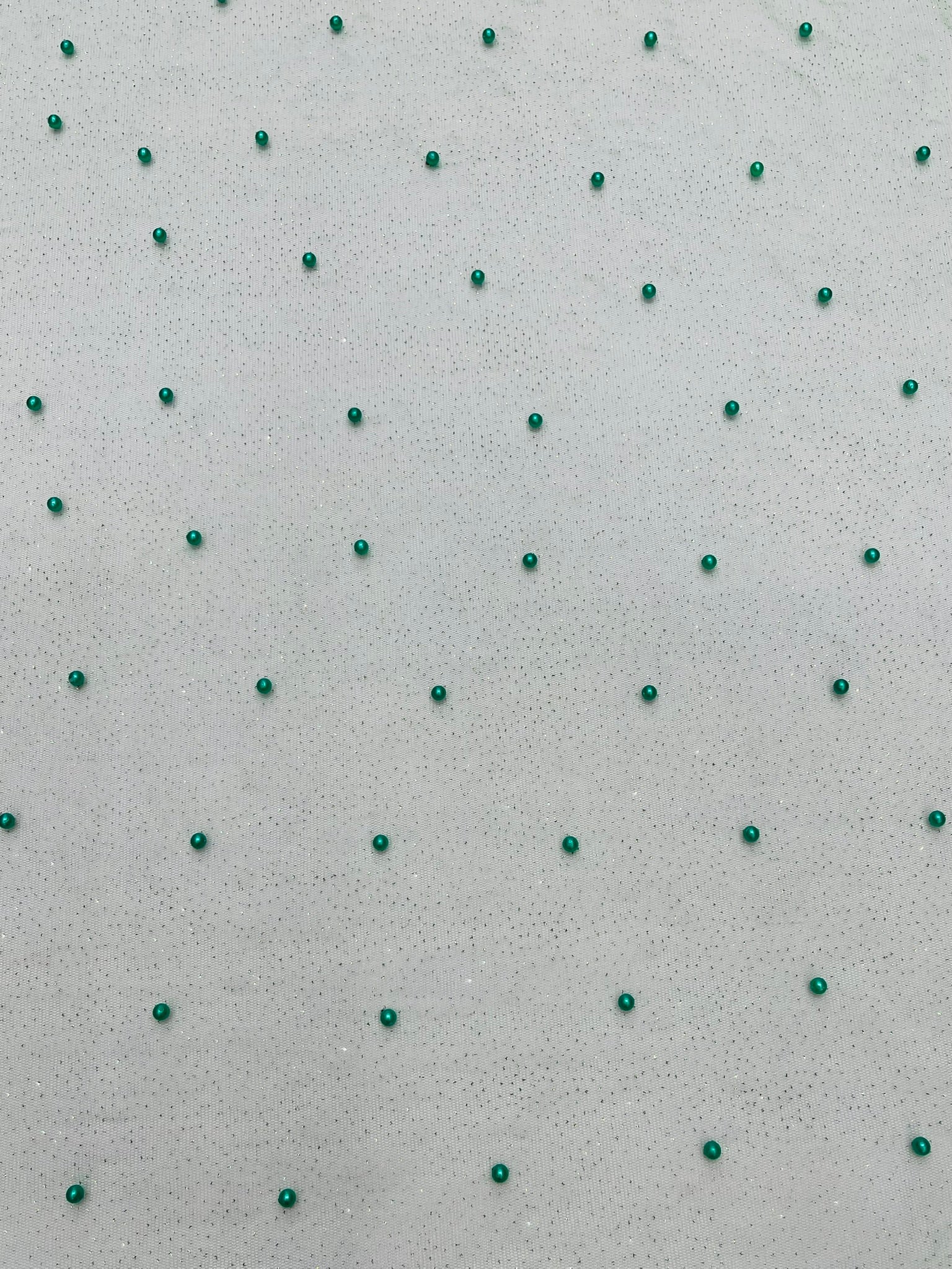 Pearl Glitter Studded Mesh Fabric| New Creations Fabric & Foam Inc. - New Creations Fabric & Foam Inc