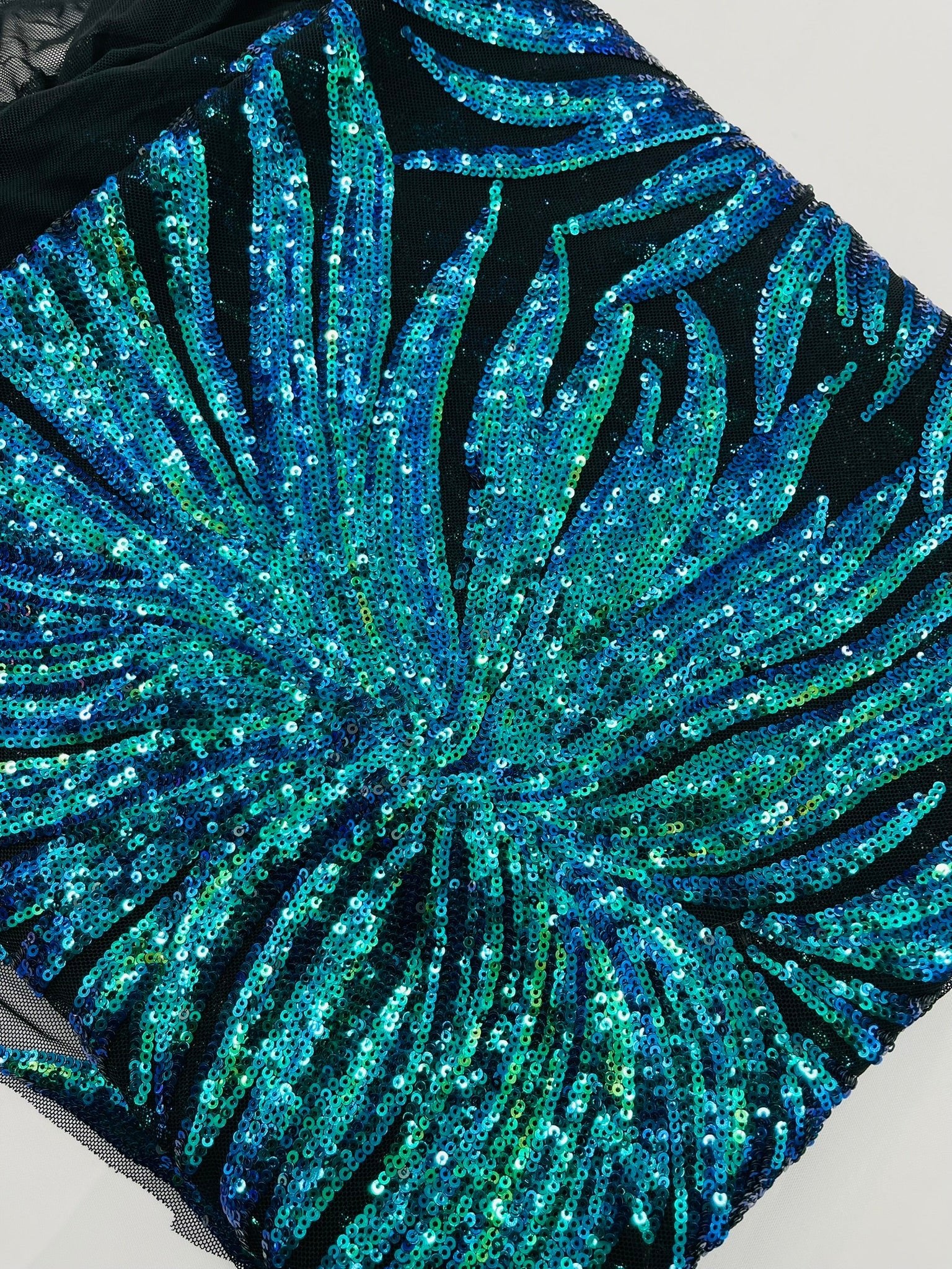 Phoenix Sequin Feather Fabric 54” Wide| New Creations Fabric & Foam Inc. - New Creations Fabric & Foam Inc