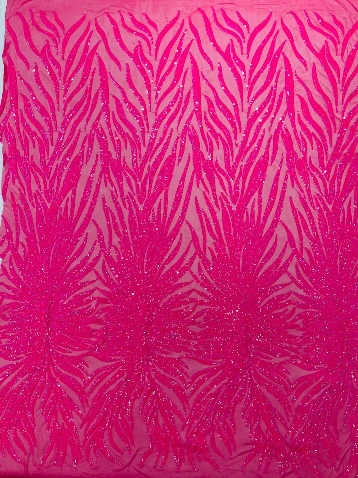 Phoenix Sequin Feather Fabric 54” Wide| New Creations Fabric & Foam Inc. - New Creations Fabric & Foam Inc