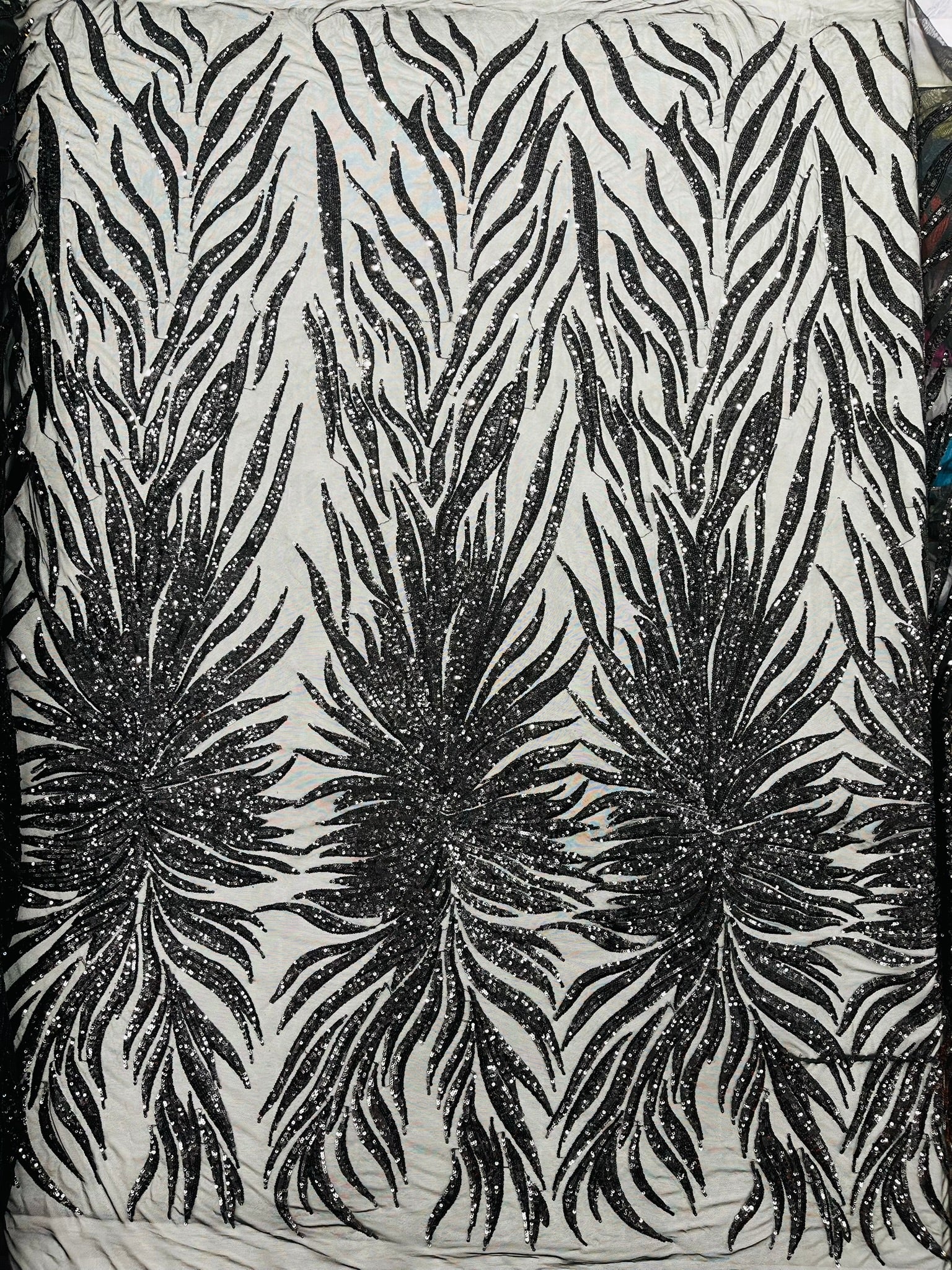 Phoenix Sequin Feather Fabric 54” Wide| New Creations Fabric & Foam Inc. - New Creations Fabric & Foam Inc