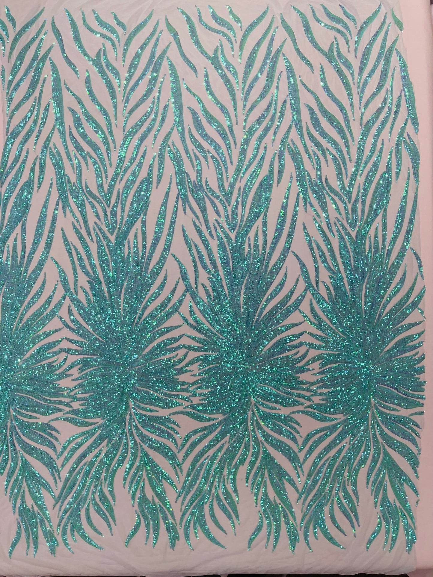 Phoenix Sequin Feather Fabric 54” Wide| New Creations Fabric & Foam Inc. - New Creations Fabric & Foam Inc