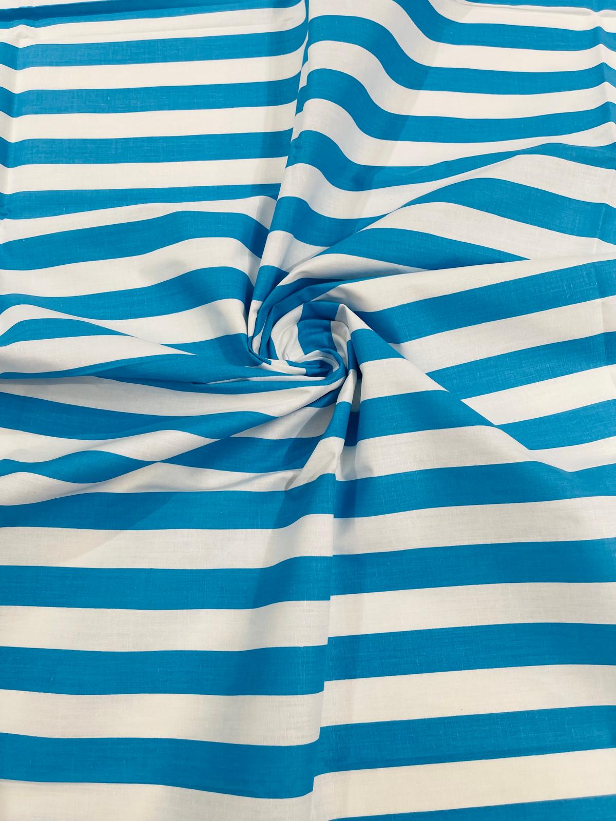 Poly Cotton 1" Stripe Print| New Creations Fabric & Foam Inc. - New Creations Fabric & Foam Inc