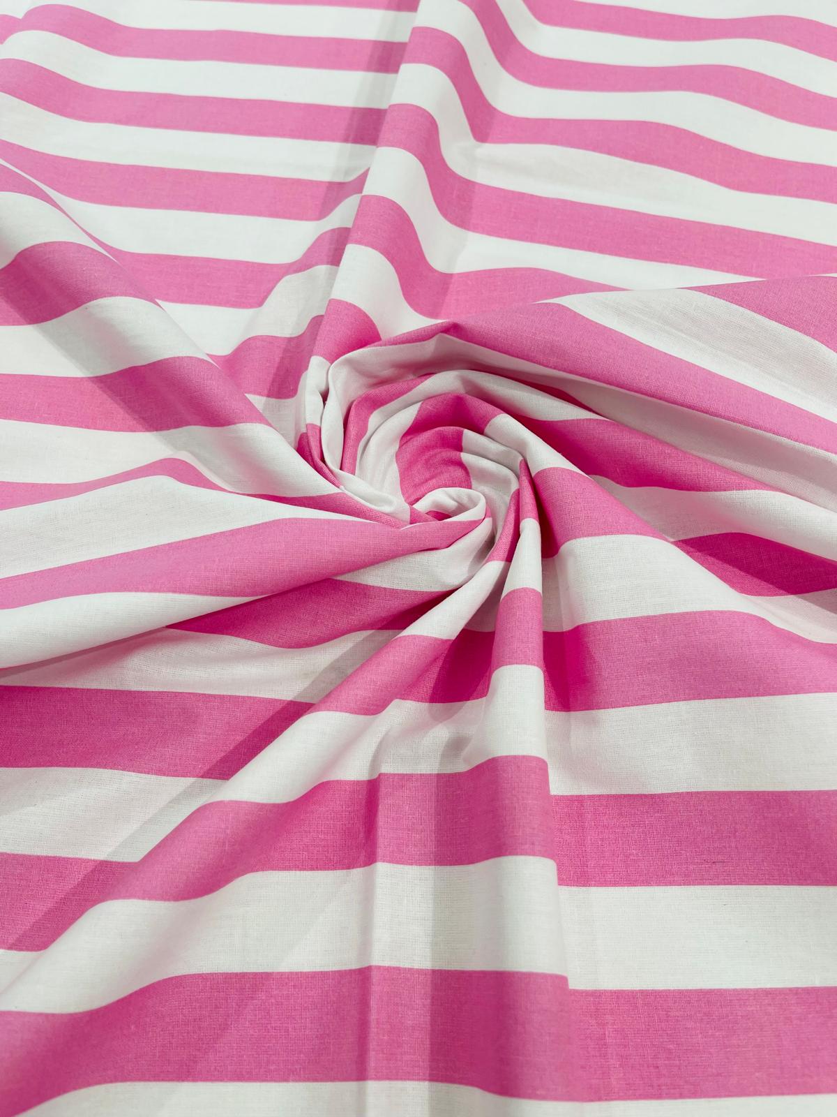 Poly Cotton 1" Stripe Print| New Creations Fabric & Foam Inc. - New Creations Fabric & Foam Inc