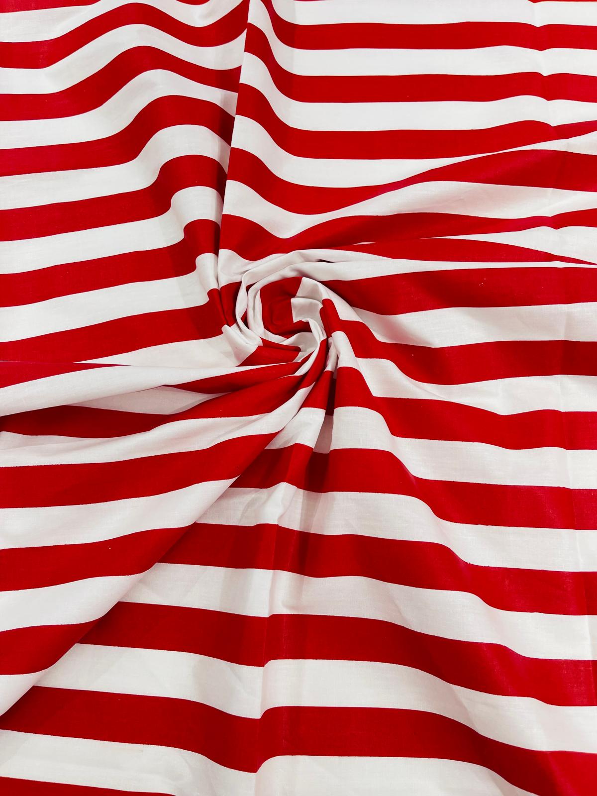 Poly Cotton 1" Stripe Print| New Creations Fabric & Foam Inc. - New Creations Fabric & Foam Inc