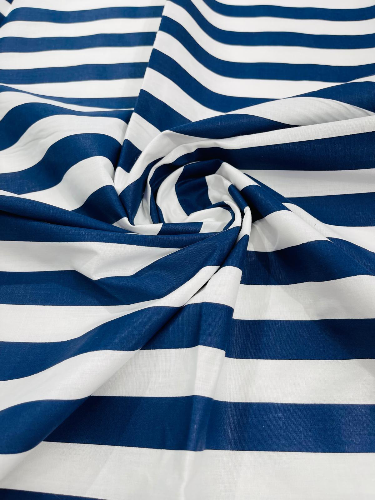 Poly Cotton 1" Stripe Print| New Creations Fabric & Foam Inc. - New Creations Fabric & Foam Inc