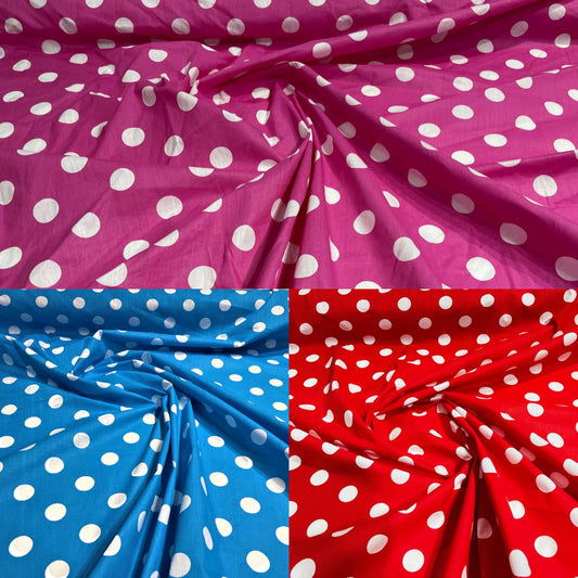 Poly Cotton Polka Dot Print| New Creations Fabric & Foam Inc. - New Creations Fabric & Foam Inc