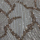 Heavy Beaded Leaf Design on a mesh 54" Wide| New Creation Fabric & Foam Inc.