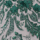 3D Floral Big Glitter Damask Design On A Mesh Lace 54" Wide| New Creations Fabric & Foam Inc.