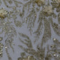 3D Floral Big Glitter Damask Design On A Mesh Lace 54" Wide| New Creations Fabric & Foam Inc.