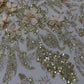 3D Floral Big Glitter Damask Design On A Mesh Lace 54" Wide| New Creations Fabric & Foam Inc.