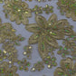 Metallic floral lace design embroidered 54" Wide | New Creations Fabric & Foam Inc.