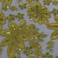 Metallic floral lace design embroidered 54" Wide | New Creations Fabric & Foam Inc.